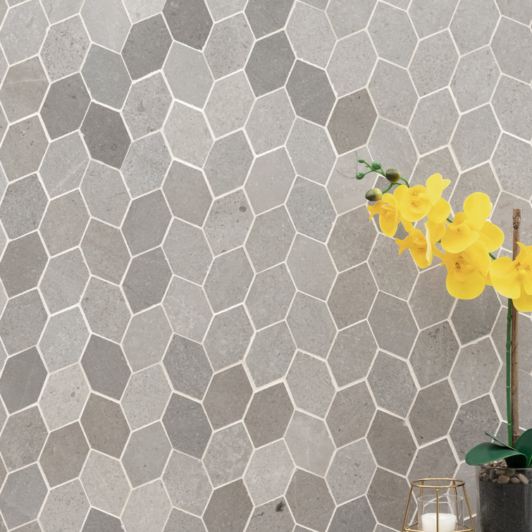 MSI Lilly Pad Limestone Mosaic Wall & Floor Tile Wayfair